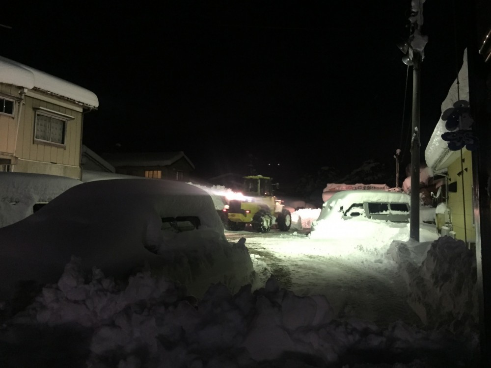 除雪中　展示場