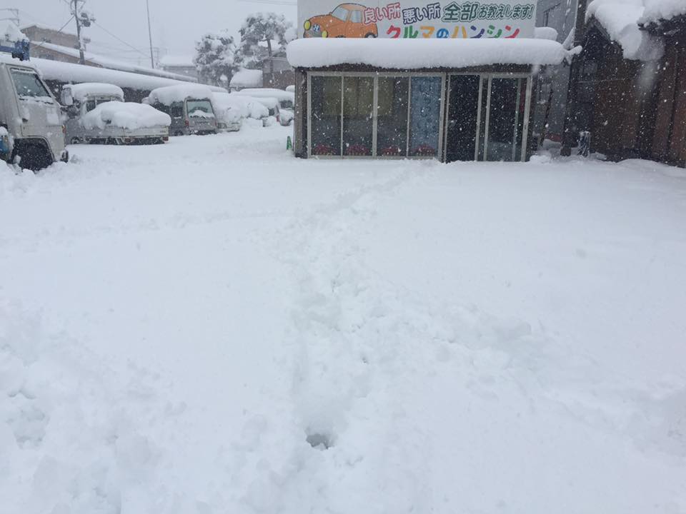 展示場　大雪初日